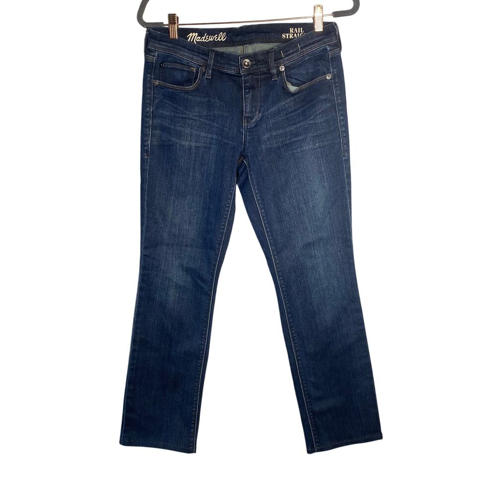 Madewell Rail Straight Dark wash Blue Womens Jeans Sz 28